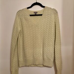Vintage Ann Taylor 100% Cashmere Sweater in Light Yellow